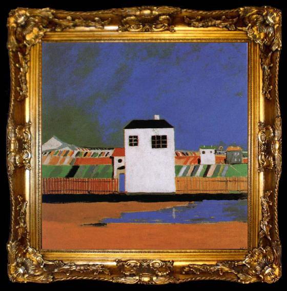 framed  Kasimir Malevich A white house in the landscape, ta009-2